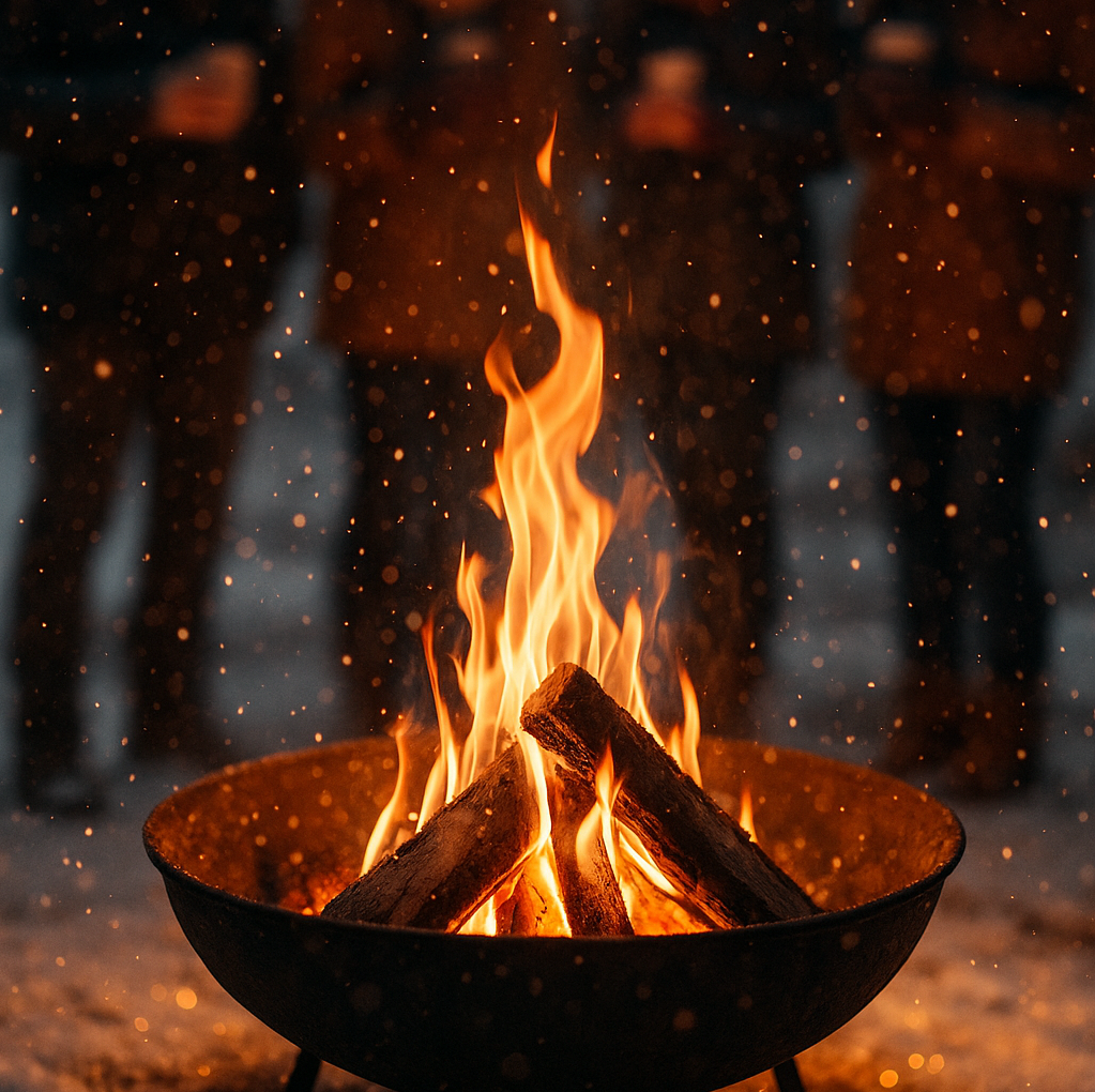 Symbolbild: Menschen um Feuerschale